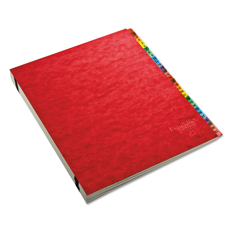 Pendaflex - Expanding Desk File, 31 Dividers, Date Index, Letter Size, Red Cover