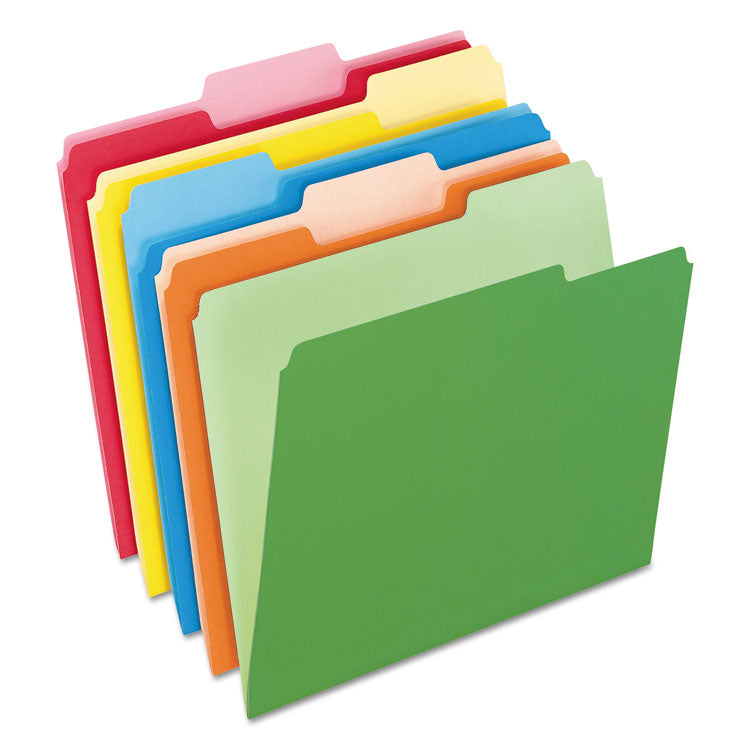 Pendaflex - Colored File Folders, 1/3-Cut Tabs: Assorted, Letter Size, Assorted Colors, 100/Box