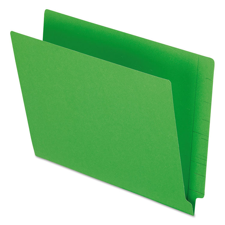 Pendaflex - Colored End Tab Folders with Reinforced Double-Ply Straight Cut Tabs, Letter Size, 0.75" Expansion, Green, 100/Box