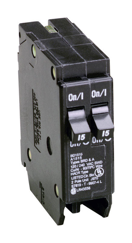 CUTLER HAMMER - Eaton Cutler-Hammer 15/15 amps Tandem 2-Pole Circuit Breaker [BD1515]