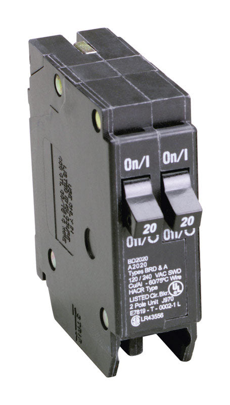 CUTLER HAMMER - Eaton Cutler-Hammer 20/20 amps Tandem 2-Pole Circuit Breaker [BD2020]