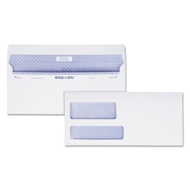 Quality Park - Reveal-N-Seal Envelope, #9, Commercial Flap, Self-Adhesive Closure, 3.88 x 8.88, White, 500/Box