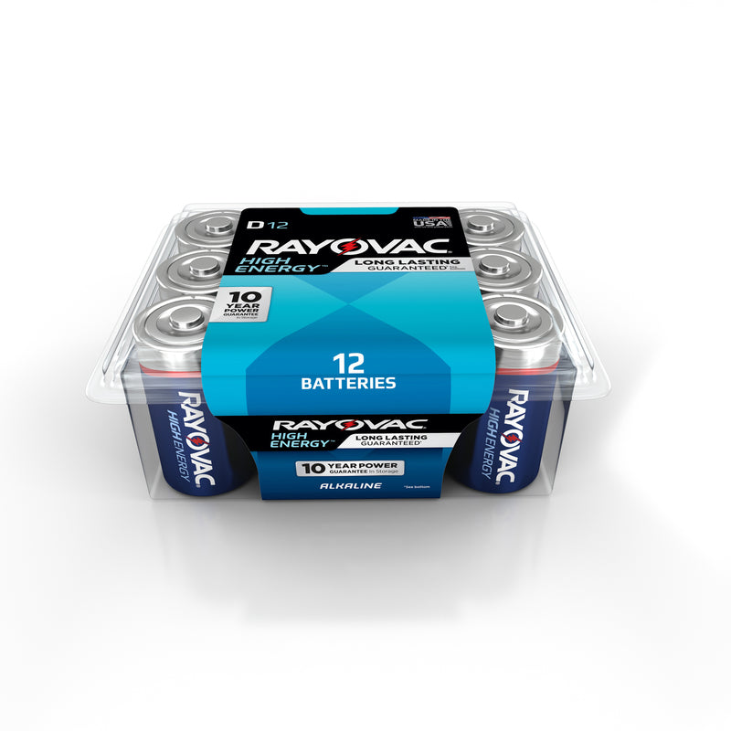 RAYOVAC - Rayovac High Energy D Alkaline Batteries 12 pk Clamshell