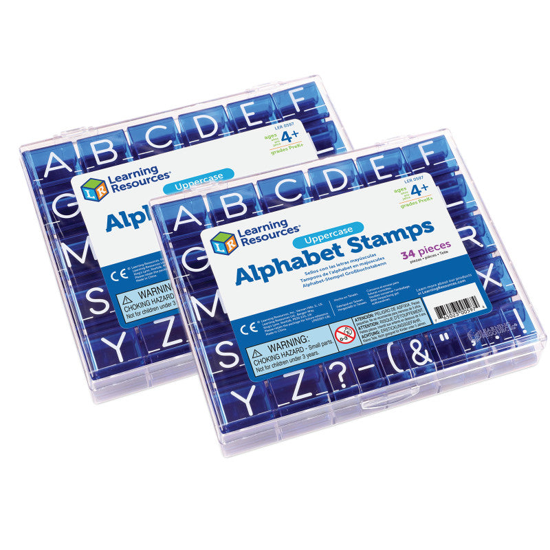 LEARNING RESOURCES - Uppercase Alphabet Stamps Set, 2 Sets