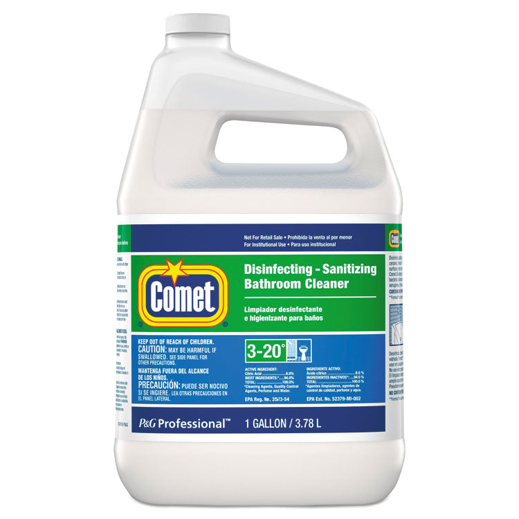 Comet - Disinfecting-Sanitizing Bathroom Cleaner, One Gallon Bottle, 3/Carton