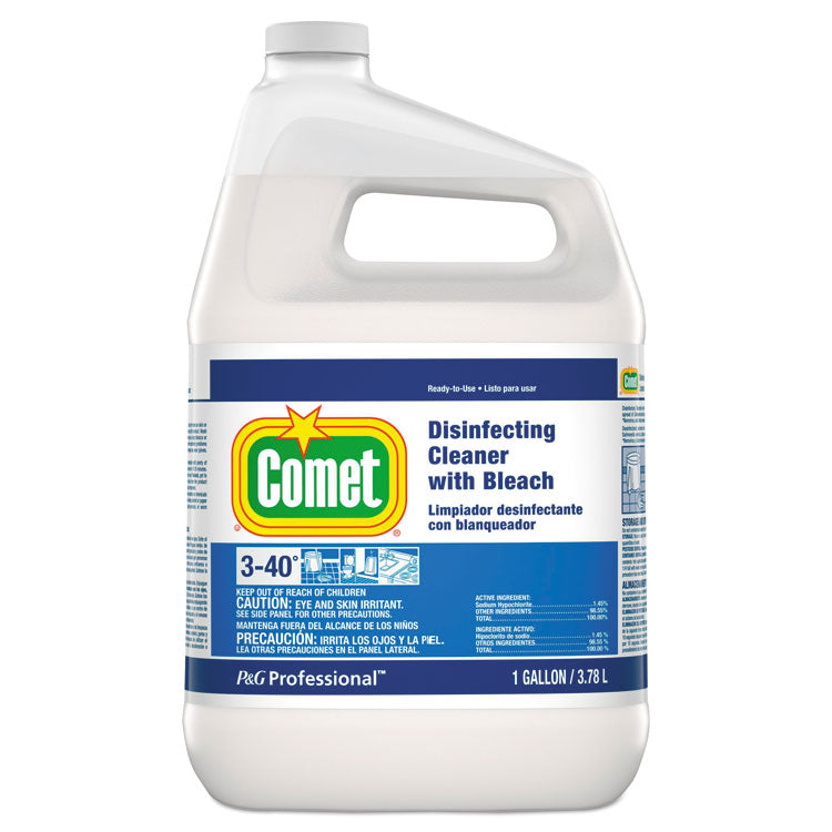 Comet - Disinfecting Cleaner w/Bleach, 1 gal Bottle, 3/Carton