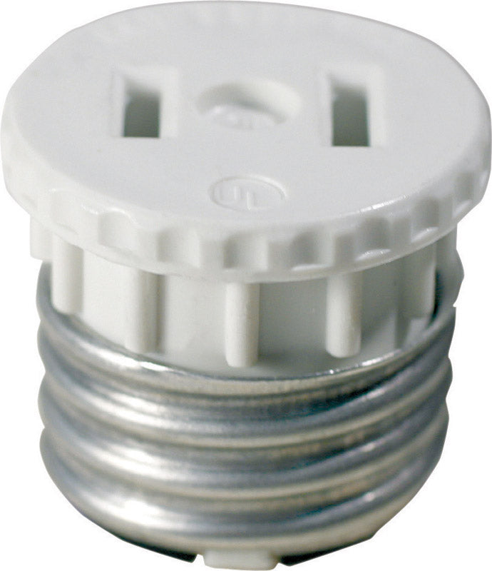 LEVITON - Leviton Plastic Medium Base Socket Adapter 1 pk [00125-000]