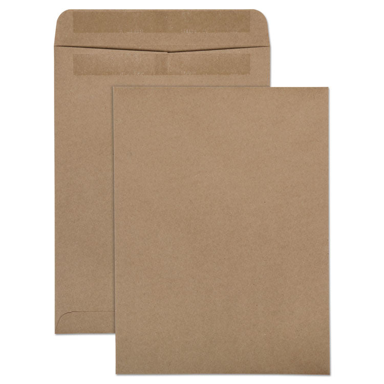 Quality Park - Recycled Brown Kraft Redi-Seal Envelope, #10 1/2, Cheese Blade Flap, Redi-Seal Adhesive Closure, 9 x 12, Brown Kraft, 100/Box