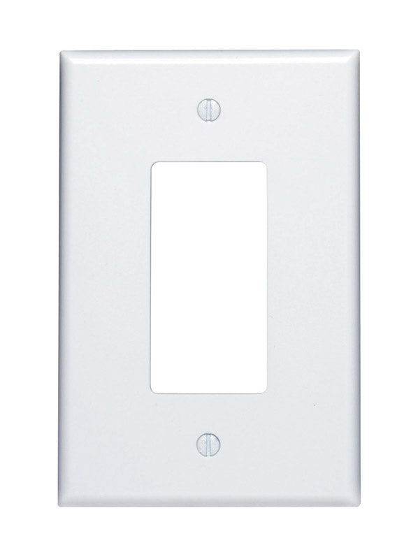 LEVITON - Leviton Decora White 1 gang Thermoset Plastic Decorator Wall Plate 1 pk [88601-000]