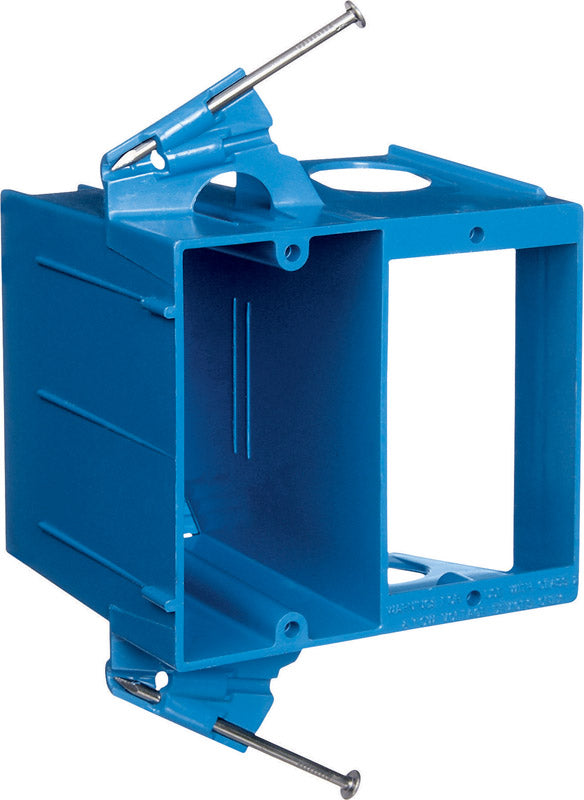 CARLON - Carlon 20.5 cu in Rectangle PVC 2 gang Outlet Box Blue