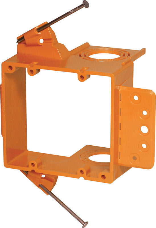 CARLON - Carlon Rectangle PVC 2 gang Low Voltage Mounting Bracket Orange