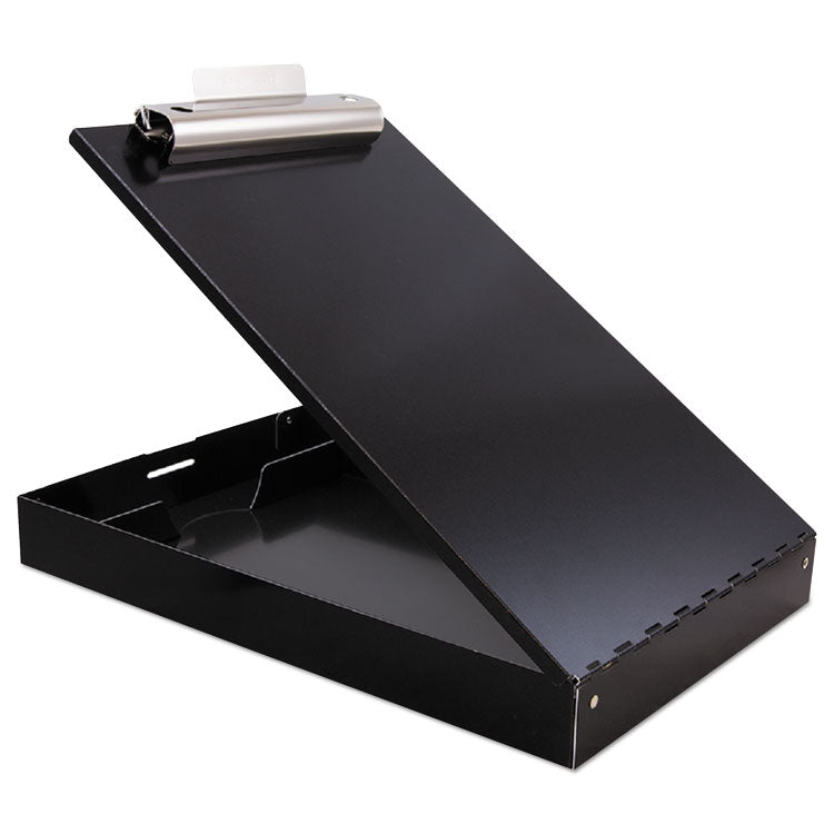 Saunders - Redi-Rite Aluminum Storage Clipboard, 1" Clip Capacity, Holds 8.5 x 11 Sheets, Black
