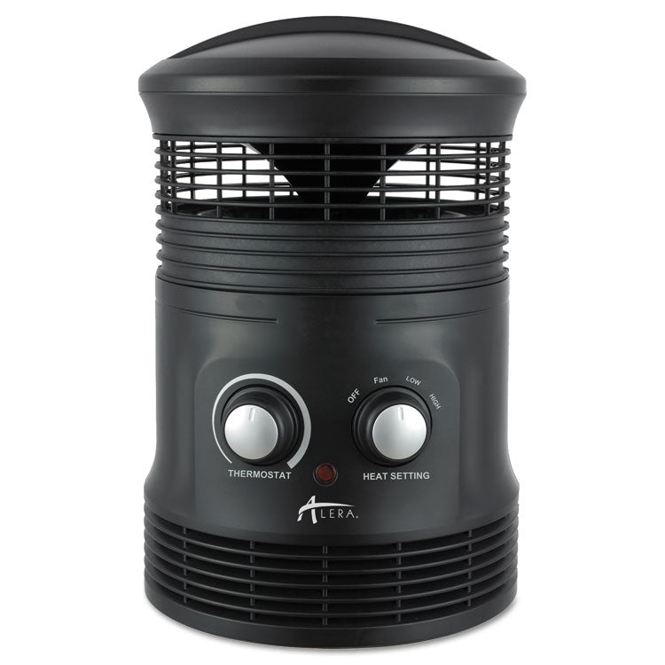 Alera - 360 Deg Circular Fan Forced Heater, 750 W, 8 x 8 x 12, Black