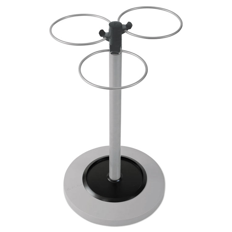 Alba - Flower Umbrella Stand, 13.75w x 13.75d x 25.5h, Black/Silver