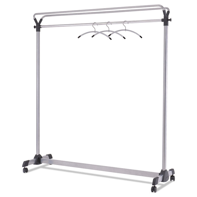 Alba - Large Capacity Garment Rack, 63.5w x 21.25d x 67.5h, Black/Silver