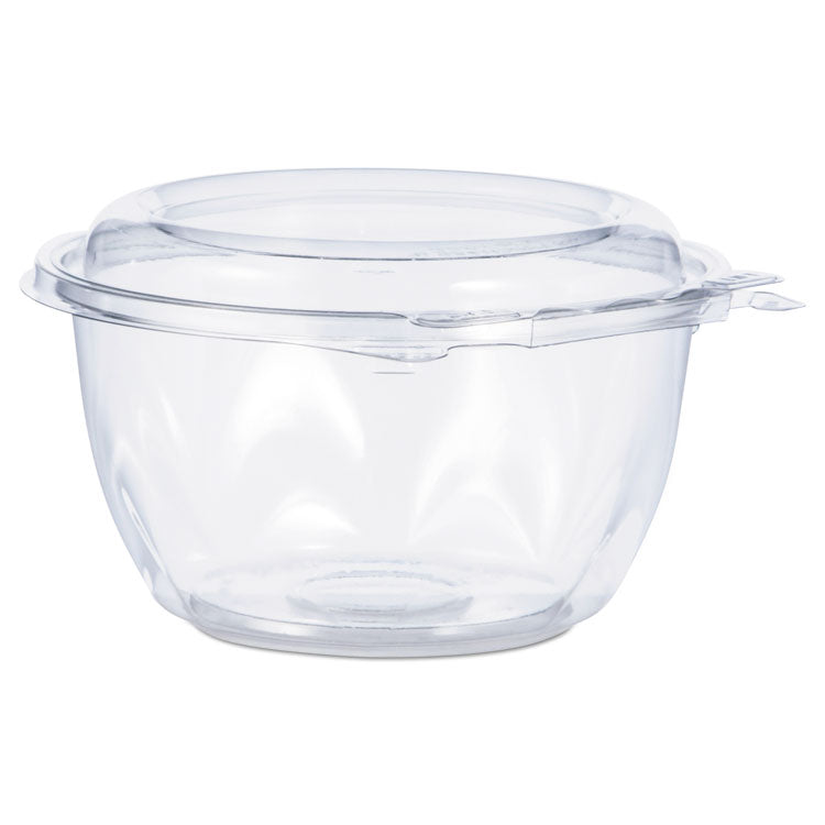 Dart - Tamper-Resistant, Tamper-Evident Bowls with Dome Lid, 16 oz, 5.5" Diameter x 3.1"h, Clear, Plastic, 240/Carton