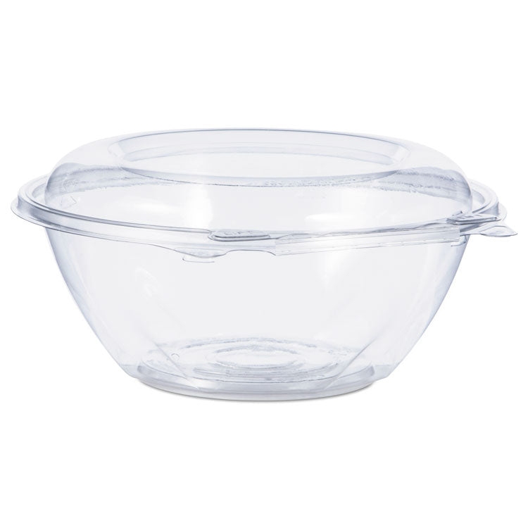 Dart - Tamper-Resistant, Tamper-Evident Bowls with Dome Lid, 24 oz, 7" Diameter x 3.1"h, Clear, Plastic, 150/Carton