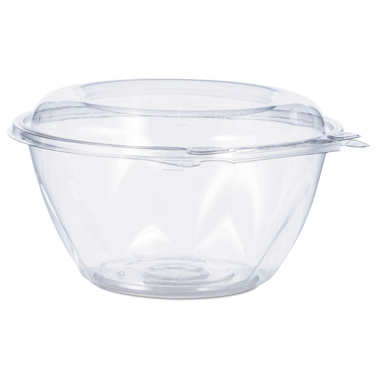 Dart - Tamper-Resistant, Tamper-Evident Bowls with Dome Lid, 32 oz, 7" Diameter x 3.4"h, Clear, Plastic, 150/Carton