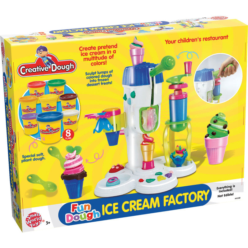 SMALL WORLD TOYS - Creative Dough Fun Dough Activity Set - Ice Cream Factory