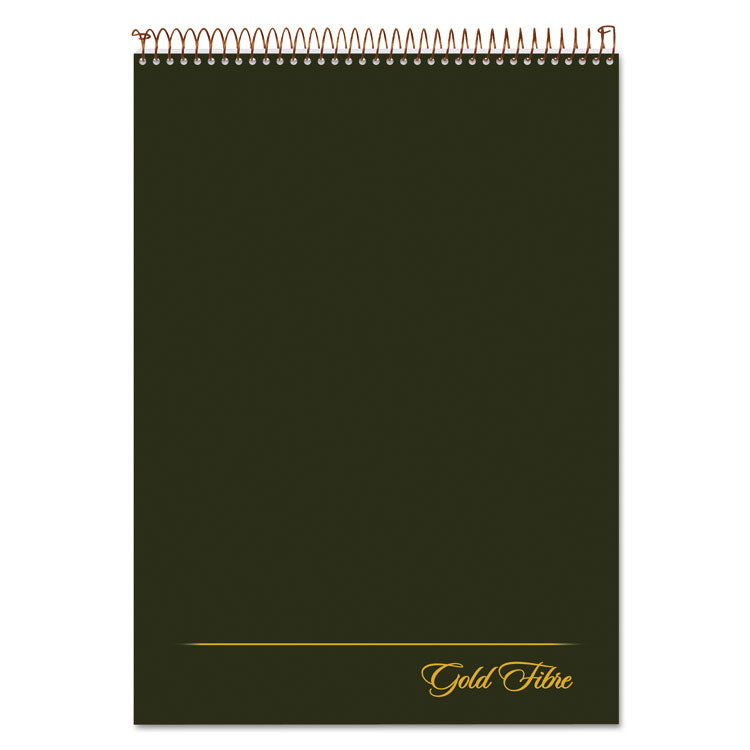 Ampad - Gold Fibre Wirebound Project Notes Pad, Project-Management Format, Green Cover, 70 White 8.5 x 11.75 Sheets