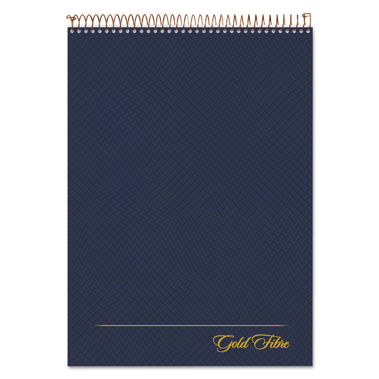 Ampad - Gold Fibre Wirebound Project Notes Pad, Project-Management Format, Navy Cover, 70 White 8.5 x 11.75 Sheets