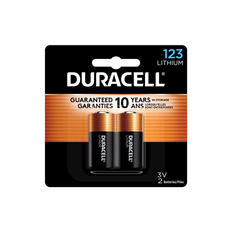 DURACELL - Duracell Lithium 123 3 V 1470 Ah Camera Battery DL123AB2PK 2 pk - Case of 6