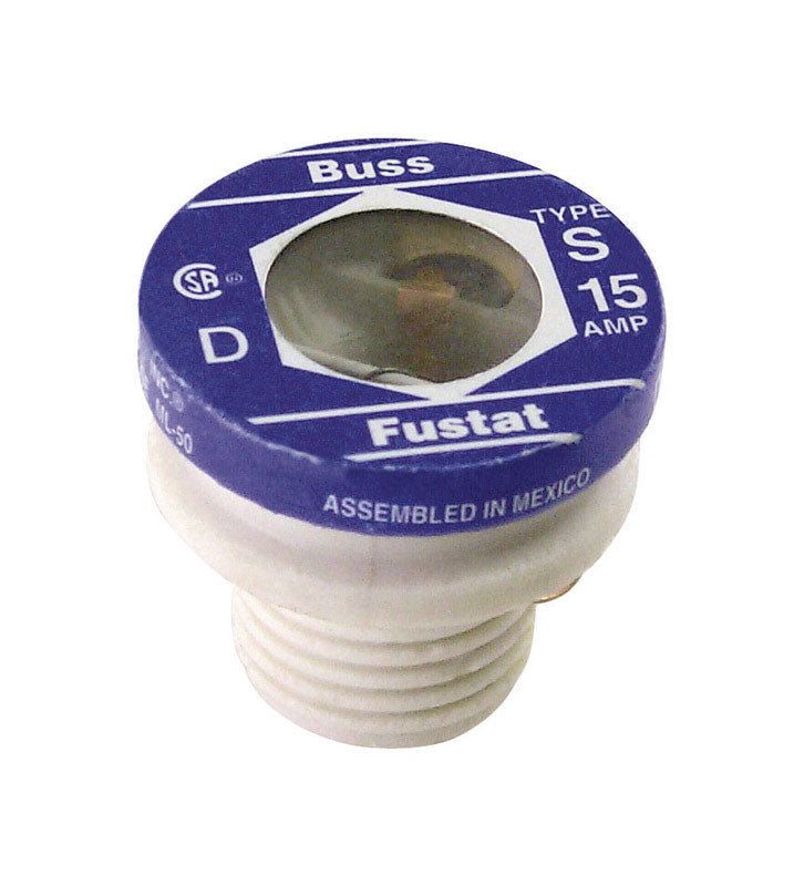 BUSSMANN - Bussmann 15 amps Plug Fuse 2 pk