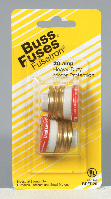 BUSSMANN - Bussmann 20 amps Time Delay Plug Fuse 2 pk