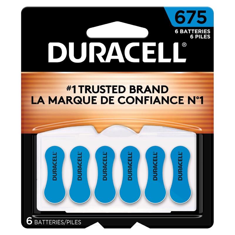 DURACELL - Duracell Zinc Air 675 1.4 V 625 Ah Hearing Aid Battery 6 pk