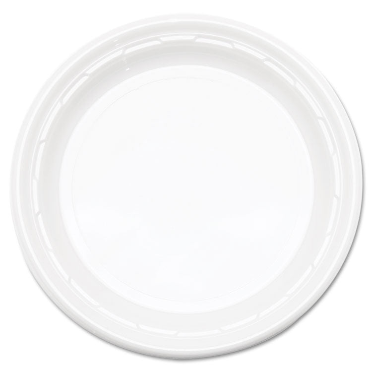 Dart - Famous Service Plastic Dinnerware, Plate, 6" dia, White, 125/Pack, 8 Packs/Carton