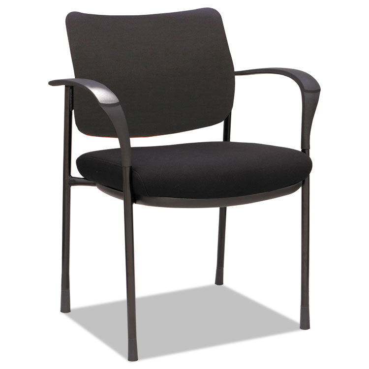 Alera - Alera IV Series Fabric Back/Seat Guest Chairs, 24.8" x 22.83" x 32.28", Black Seat, Black Back, Black Base, 2/Carton