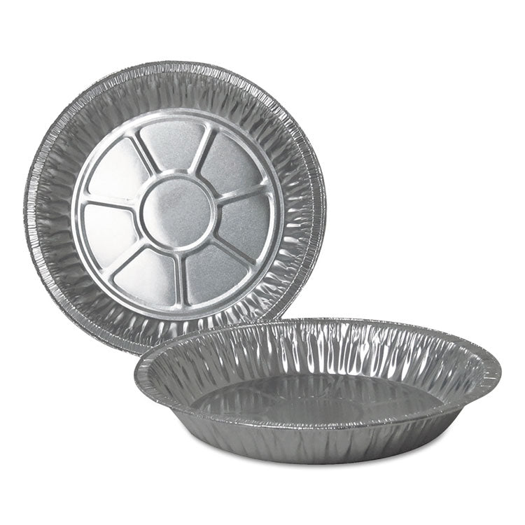 Durable Packaging - Aluminum Pie Pans, Deep, 32.7 oz, 9" Diameter x 1.31", Silver, 500/Carton