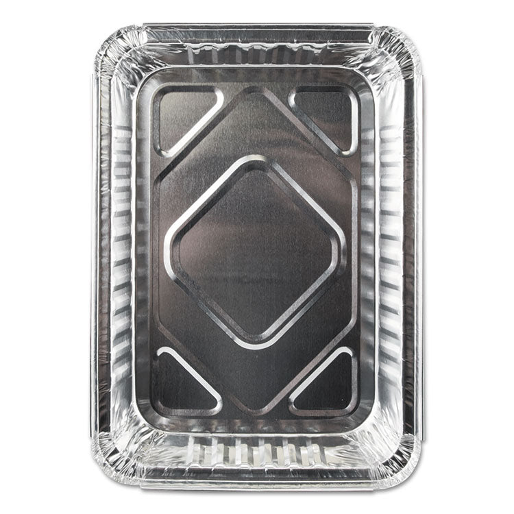 Durable Packaging - Aluminum Closeable Containers, 1.5 lb Oblong, 8.69 x 6.13 x 1.56, Silver, 500/Carton