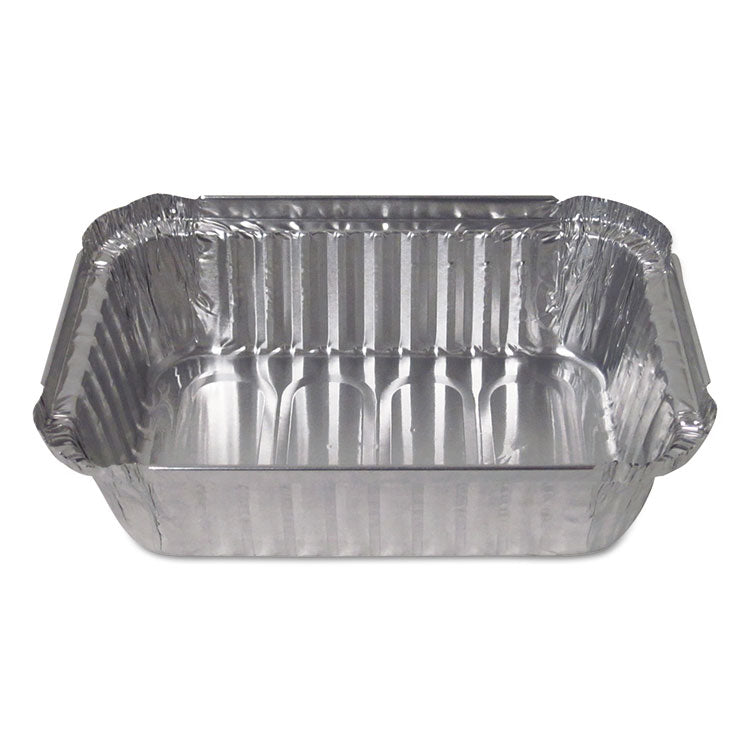 Durable Packaging - Aluminum Closeable Containers, 1.5 lb Deep Oblong, 7.06 x 5.13 x 1.93, Silver, 500/Carton