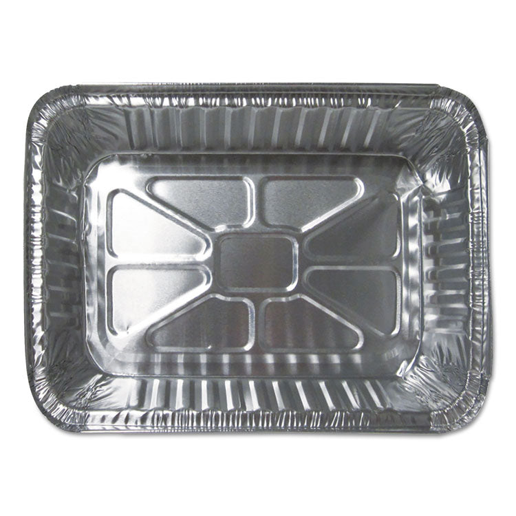 Durable Packaging - Aluminum Closeable Containers, 2.25 lb Oblong, 8.69 x 6.13 x 2.13, Silver, 500/Carton