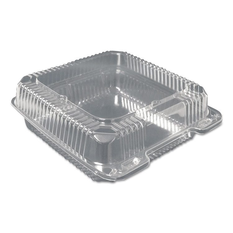 Durable Packaging - Plastic Clear Hinged Containers, 9 x 8.63 x 3, Clear, 200/Carton