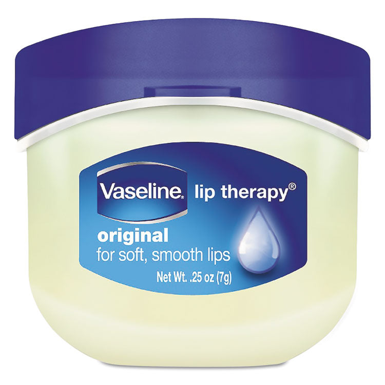Vaseline - Lip Therapy, Original, 0.25 oz, Plastic Flip-Top Container, 32/Carton