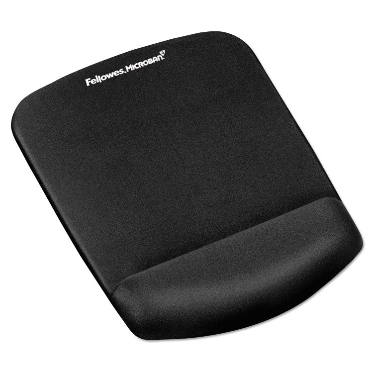 Fellowes - PlushTouch Mouse Pad with Wrist Rest, 7.25 x 9.37, Black