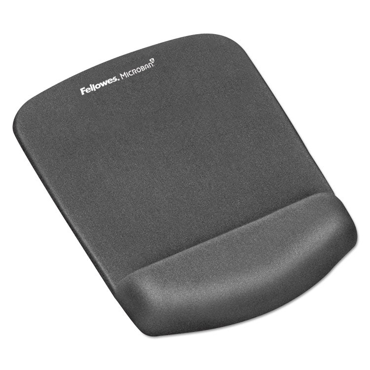 Fellowes - PlushTouch Mouse Pad with Wrist Rest, 7.25 x 9.37, Graphite