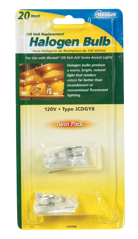 WESTEK - Westek 20 W JCD Tubular Halogen Bulb 240 lm White 2 pk