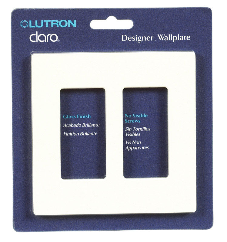 CLARO - Lutron Claro Light Almond 2 gang Plastic Decorator Wall Plate 1 pk