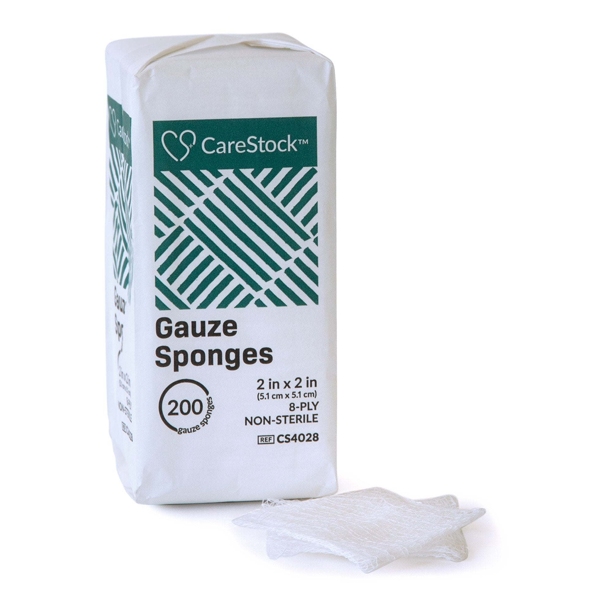 CareStock - Gauze Sponge CareStock™ 2 X 2 Inch 8-Ply NonSterile 200 per Pack [5000/CS]