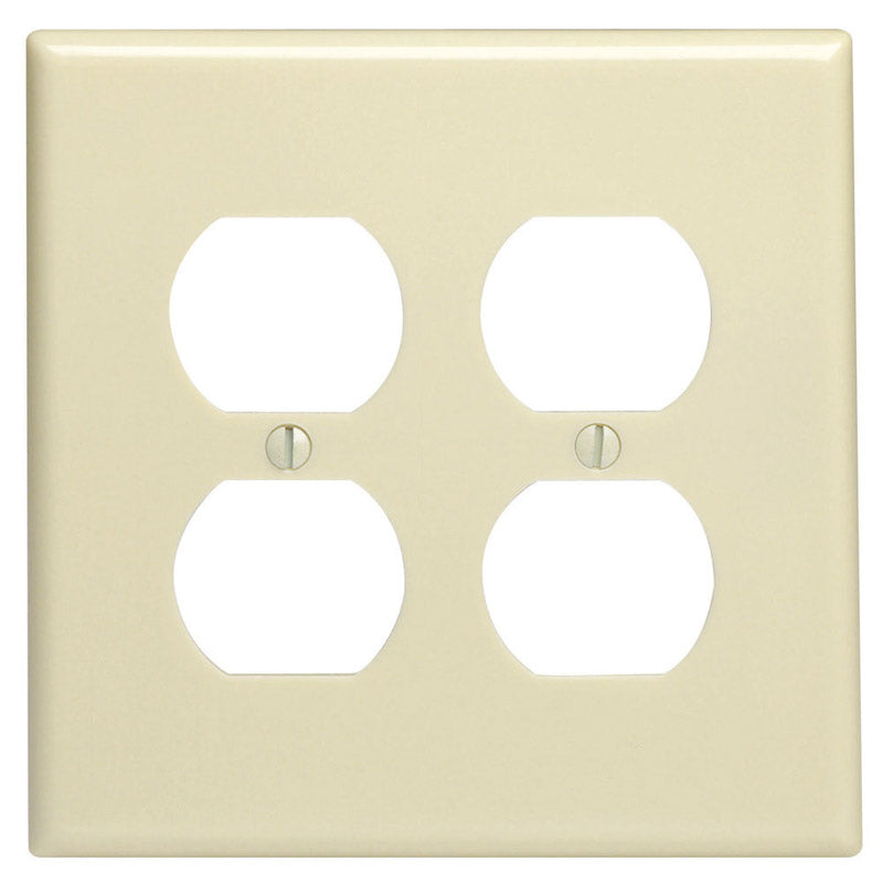 LEVITON - Leviton Ivory 2 gang Thermoset Plastic Duplex Wall Plate 1 pk [86116-000]