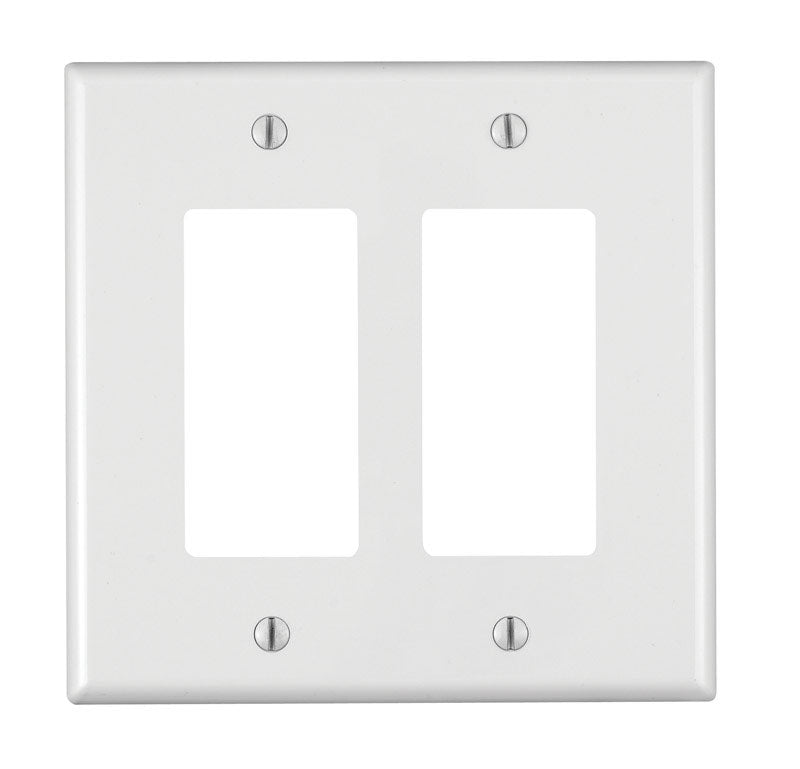 COOPER WIRING - Leviton Decora White 2 gang Nylon Decorator Wall Plate 1 pk