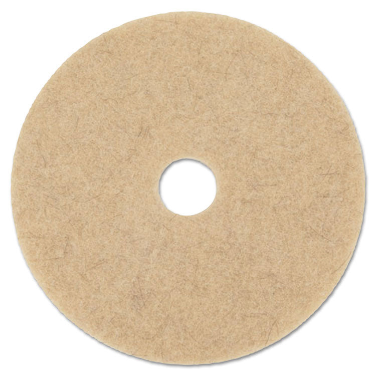 Boardwalk - Natural Hog Hair Burnishing Floor Pads, 17" Diameter, Tan, 5/Carton