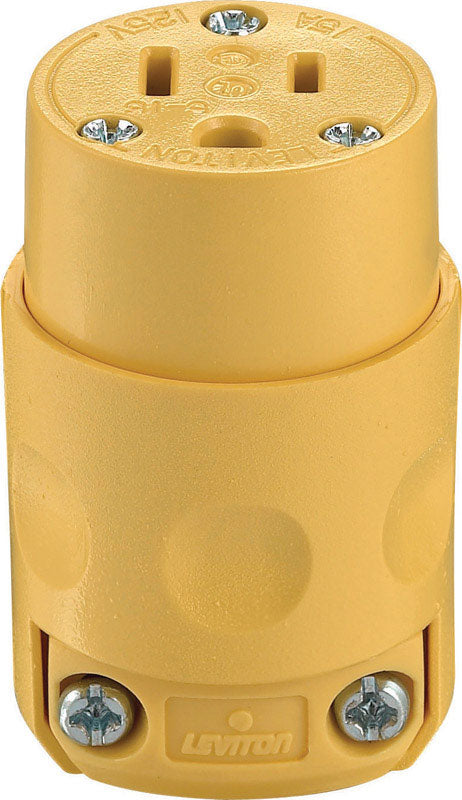 LEVITON - Leviton Residential Nylon Ground/Straight Blade Connector 5-15R 18-12 AWG 2 Pole 3 Wire