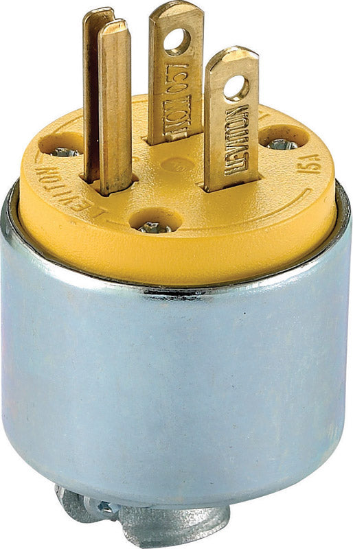 LEVITON - Leviton Commercial Armored Ground/Straight Blade Plug 5-15P 18-12 AWG 2 Pole 3 Wire [515PA-000]