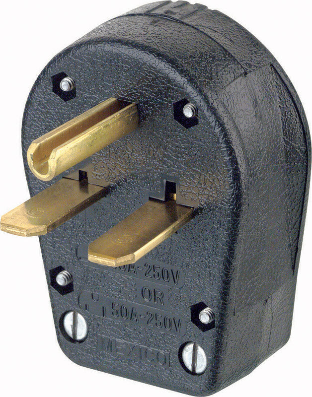 LEVITON - Leviton Commercial Thermoplastic Angle Ground/Straight Blade Plug 6-30P/6-50P