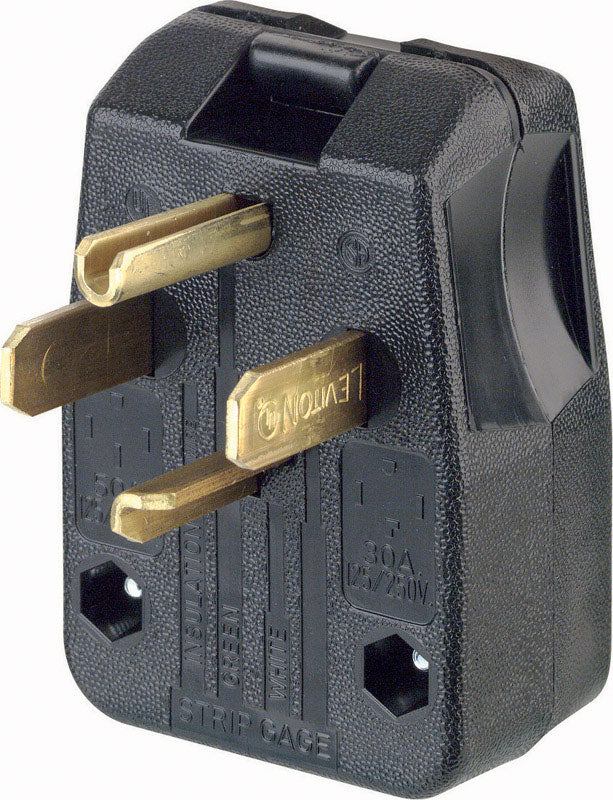 LEVITON - Leviton Commercial Thermoplastic Straight Blade Plug 14-30P/14-50P 14-6 AWG 3 Pole 4 Wire