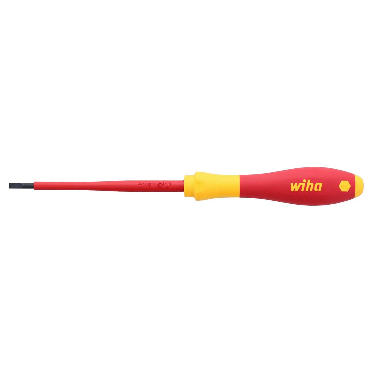 Wiha Insulated SoftFinish Slotted Screwdriver 3.5mm x 100mm
